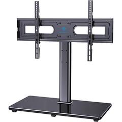Swivel Universal TV Stand Mount for 32-80 Inch LCD OLED Flat/Curved Screen TVs up to 99lbs-Height Adjustable Table Top TV Stand