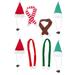 FRCOLOR 4 Sets Small Animals Christmas Costume Christmas Style Guinea Pig Hat and Scarf