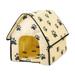 Toysmith Pet House Pet Dog Bed House Folding Hideout Anti Slip Bottom Cat Bed Dog Sleeping Bed Shelter for Cats Puppy Dog House Indoor Beige white