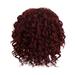 Beauty Clearance Under $15 Ladies Fashion Wig Short Curly Mixed Blonde Natural Hair Women S Wigs Wine Red One Size