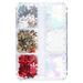 Beauty Clearance Under $15 Small 6-Box Christmas Nail Art Sequins And Winter White Snowflake Nail Art Sequin Ornaments Red