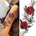 4 Sheets Large Temporary Tattoo Sticker Fake Tattoos for Women Girls Models Waterproof Long Lasting Body Art Makeup Sexy Realistic Arm Tattoos -Rose Flowers?Jewelry 5.9x8.26inche (A)