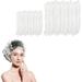 Extra Large+Small Disposable Shower Caps Set 50 Pcs Thick Waterproof Plastic Clear Bath Cap For Hair Treatment Conditioning In Home Hotel Travelï¼ˆ19.3inchesï¼‰