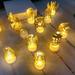 Meijuhuga Party Lamp Creative Shape Hollow-out Design Flicker Free Energy-saving Wide Application Iron LED Candle Lamp Night Light Desktop Decoration Home Supplies