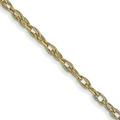 Solid 14K Yellow Gold Carded 1.6mm Cable Rope with Spring Ring Lock Chain - 24