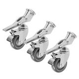 Wheel Set with Brakes for 25x25mm Square Light Stand Leg 3-Pack