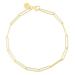 24 in. 14K Yellow Gold Wire Paperclip Link Chain with Pear Shaped Lobster Clasp