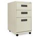 27.75 x 14.87 x 19.12 in. Three-Drawer Metal Pedestal File - Putty