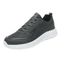 Ierhent Sneakers for Men Men s Canvas Shoes High Top Canvas Sneakers Classic Lace-Up Walking Shoes Light-Weight Soft Casual Shoes Tennis Shoes Grey 43