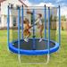 8FT Trampoline with Safety Enclosure Net Heavy Duty Jumping Mat and Spring Cover Padding Outdoor Trampoline for Kids Teens and Adults â€“ Reinforced Kids Ladder Not Included.