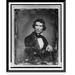 Historic Framed Print [Asher Brown Durand half-length portrait three-quarters to the right head three-quarters to the left with both hands resting on cane at right] - 2 17-7/8 x 21-7/8