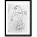 Historic Framed Print [Caricature of full-length view of African American male dancer with cap].MC. 17-7/8 x 21-7/8