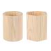 2Pcs Wooden Pen Holders Solid Wooden Pen Storage Holders Pen Storage Baskets