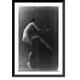 Historic Framed Print [Nude woman full length standing right profile; hands out-stretched and left foot raised. Allegro 148 ] 17-7/8 x 21-7/8