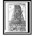 Historic Framed Print [Scaffolding used for support when lowering obelisk at the Circus Nero prior to its relocation to the Piazza of Saint Peter in Rome] 17-7/8 x 21-7/8