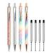 4PCS Glitter Ballpoint Pens Press Closure Funny Writing Pen with 4 Refills