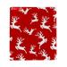 OWNTA White Raindeer on Red-01 Pattern Premium PU Leather Book Protector: Stylish and Durable Book Covers for Checkbook Notebooks and More - 9.8x11 inches