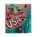 OWNTA United States Map Pattern Premium PU Leather Book Protector: Stylish and Durable Book Covers for Checkbook Notebooks and More - 9.8x11 inches