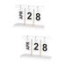 2 Pieces Desktop Calendar Wood Flip Reusable Home Decor Perpetual for Tabletop 2023 Office