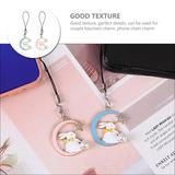 2 pcs Moon Star Rabbit Phone Charms Cute Cellphone Charm Decorative Phone Strap Chains