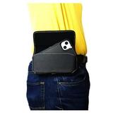 Mgbca Nylon Phone Pouch For iPhone 15 14 Plus 8 7 6 Plus Rugged W/Fixed Secure Belt Clip Holder Magnetic Closure Fit (Otterbox Defender / Commuter) Or Bulky Case On Cell Phone