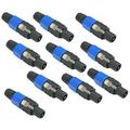 Mr Dj 10 Pcs Conductor Speaker Cable Male Connector End for SPEAKON Audio Loudspeaker