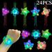 LED Light Up Fidget Spinner Bracelets for Kids - 24 Pack Bulk Party Favors Glow in The Dark Birthday Gifts Classroom Toys