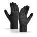 YEAHOO Velvet and thick warm cycling gloves(Dark grey)