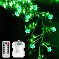 YANHAIGONG St Patrickâ€™s Day Shamrock Decorative Lights Clover garland lights 45 LEDs String Lights 8 Modes Battery Operated Remote Control with Timer for Irish Bar Costume Home Decor