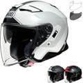 Shoei J-Cruise 2 Adagio Open Face Motorcycle Helmet & Visor - Matt Grey White (TC-5) - 55-56cm | S - Dark Smoke (Pinlock-Ready), Matt Grey White (TC-5)