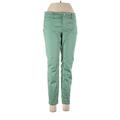 Soho JEANS NEW YORK & COMPANY Jeans - Super Low Rise: Green Bottoms - Women's Size 10 - Light Wash