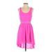 Lush Casual Dress - High/Low: Pink Dresses - Women's Size Small