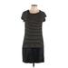 Bailey 44 Casual Dress: Black Stripes Dresses - Women's Size Large