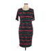 Lularoe Casual Dress - Sheath: Teal Stripes Dresses - New - Women's Size X-Large