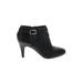 Vince Camuto Ankle Boots: Strappy Stiletto Casual Black Solid Shoes - Women's Size 8 1/2 - Almond Toe