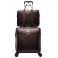 REEKOS Carry-on Suitcase Luggage 2 Piece Trolley Bag Cabin Size Travel Bag Artificial Leather Carry On Luggage with Wheels Carry-on Suitcases Carry On Luggages (Color : A, Size : 20inch)
