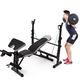 Dumbbell Bench Adjustable Weight Bench Weight Bench with Leg Extension and Leg Curl, Workout Bench Barbell Rack, Dumbbell Bench Press Stand Weight Training Equipment