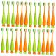 Angoily 24 Pcs Carrot Toothbrush Scissor Bumper Toothbrush for Kids Toothbrushes Toddler Toothbrushes Baby Tooth Brush Protruding Ear Toothbrush for Kids Oral Care Child Pp Pet