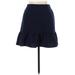 J.Crew Mercantile Casual Mini Skirt Mini: Blue Print Bottoms - Women's Size 4