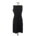 T Tahari Casual Dress - Sheath: Black Solid Dresses - Women's Size 8