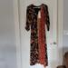 Anthropologie Dresses | Kachel X Anthropologie Hazel Maxi Dress - Floral Orange Black Women's 4 New | Color: Black/Orange | Size: 4