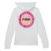 Pink Victoria's Secret Tops | Nwt Victoria’s Secret Pink White Fleece Bling Tropical Zip Hoodie, Xxl | Color: Pink/White | Size: Xxl