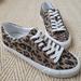 Madewell Shoes | Madewell Canvas Leopard Print Low Tops Lace-Up Sneakers | Color: Brown/Tan | Size: 6