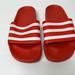 Adidas Shoes | Adidas Men’s Adilette Slide. Color Lush Red/White | Color: Red | Size: 4