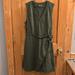 Athleta Dresses | Athleta Faux Wrap Sleeveless Belted Dress Size Mt Green Organic Cotton | Color: Green | Size: Lp