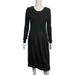 Burberry Dresses | Burberry Black Knit Wool Knee Length Long Sleeve Straight Dress Size 8 | Color: Black | Size: 8