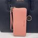 Michael Kors Bags | Michael Kors Leather Continental Wristlet Phone Case Wallet Primrose Nwt | Color: Gold/Pink | Size: Large