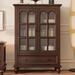 Great Deals Trading 34.84"Nut- Solid + Manufactured Wood Accent Cabinet in Brown | 48.9 H x 34.84 W x 15.75 D in | Wayfair