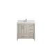 Willow Collections Aberdeen 36 In. W X 22 In. D Center Sink Bathroom Vanity In Fine Grain w/ 2 In. Empira White Quartz /Quartz Top in Brown | Wayfair