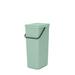 Brabantia Sort & Go Plastic Recycling Bin, 10.6 Gallon Plastic in Green | 24.4 H x 10.6 W x 13.6 D in | Wayfair 8710755212826